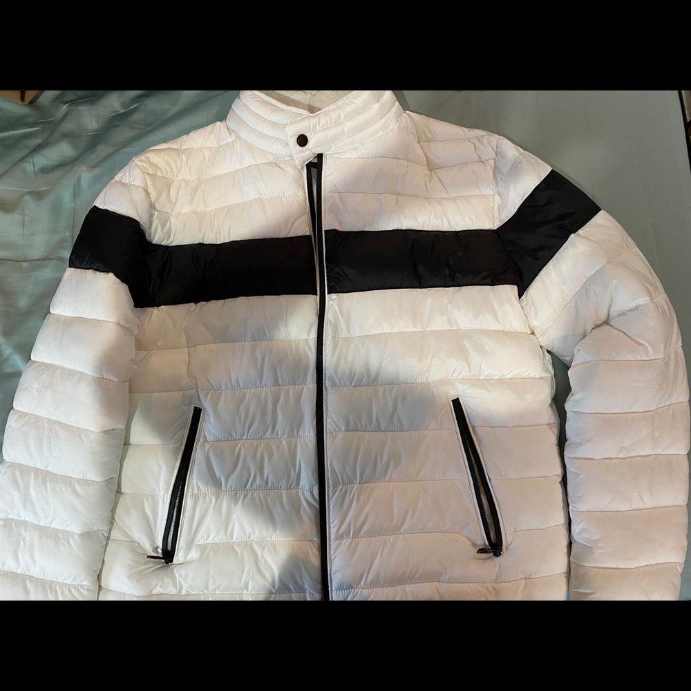 Zara White Puffer Jacket